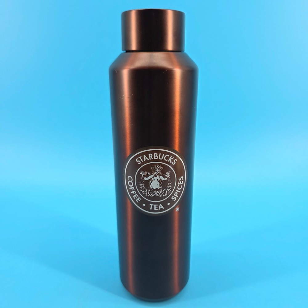 Original Starbucks Siren Pike Place Market Seattle WA Metal Water Bottle 20oz